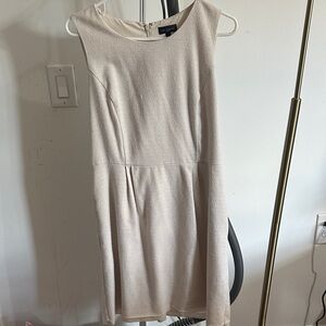 Banana Republic Cream Textured Midi Dress